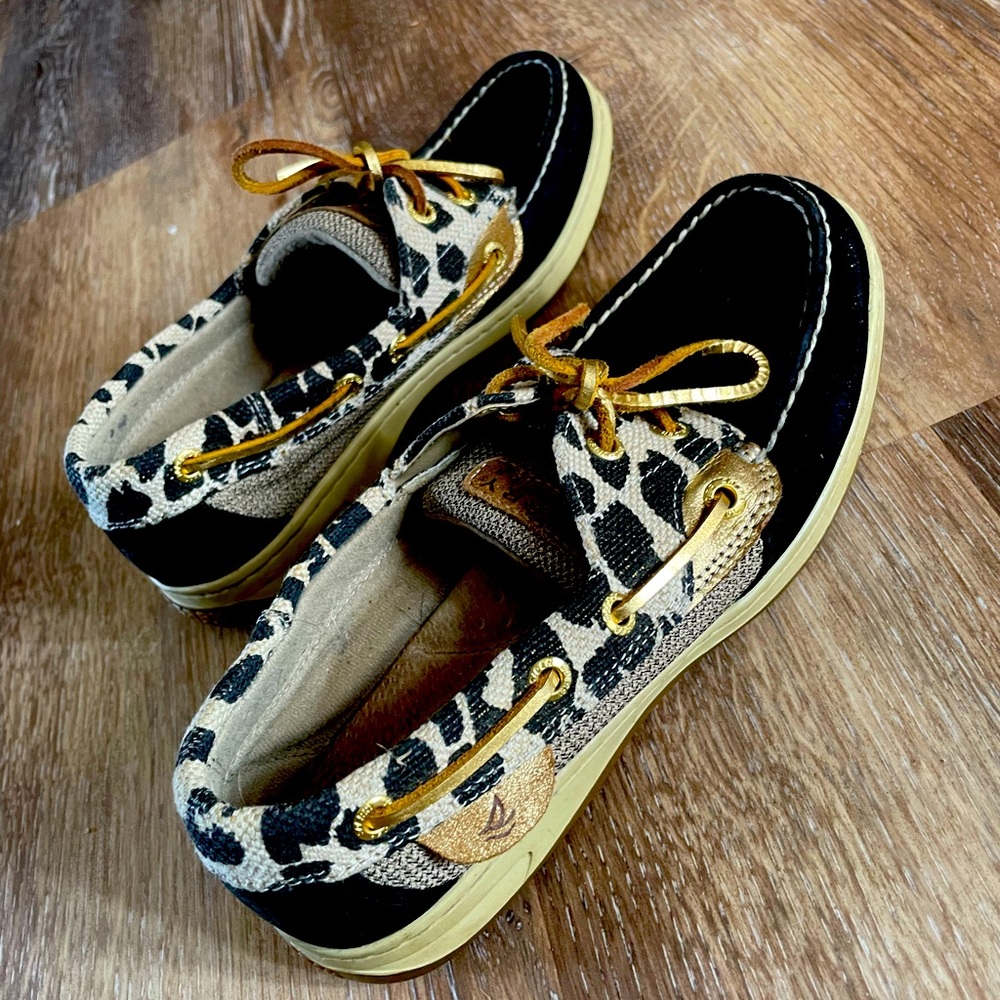 Cheetah print Sperrys